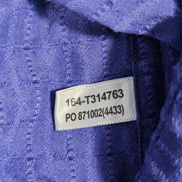 Tommy Bahama Men’s Large Purple Silk Cotton Blend Textured Long Sleeve Shirt - Picture 5 of 8